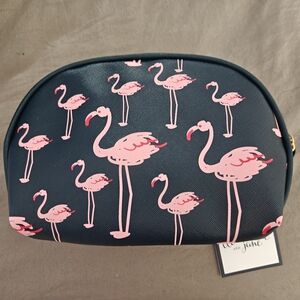 NWT Flamingo Print Cosmetic Bag. Free With Purchase Over $20.